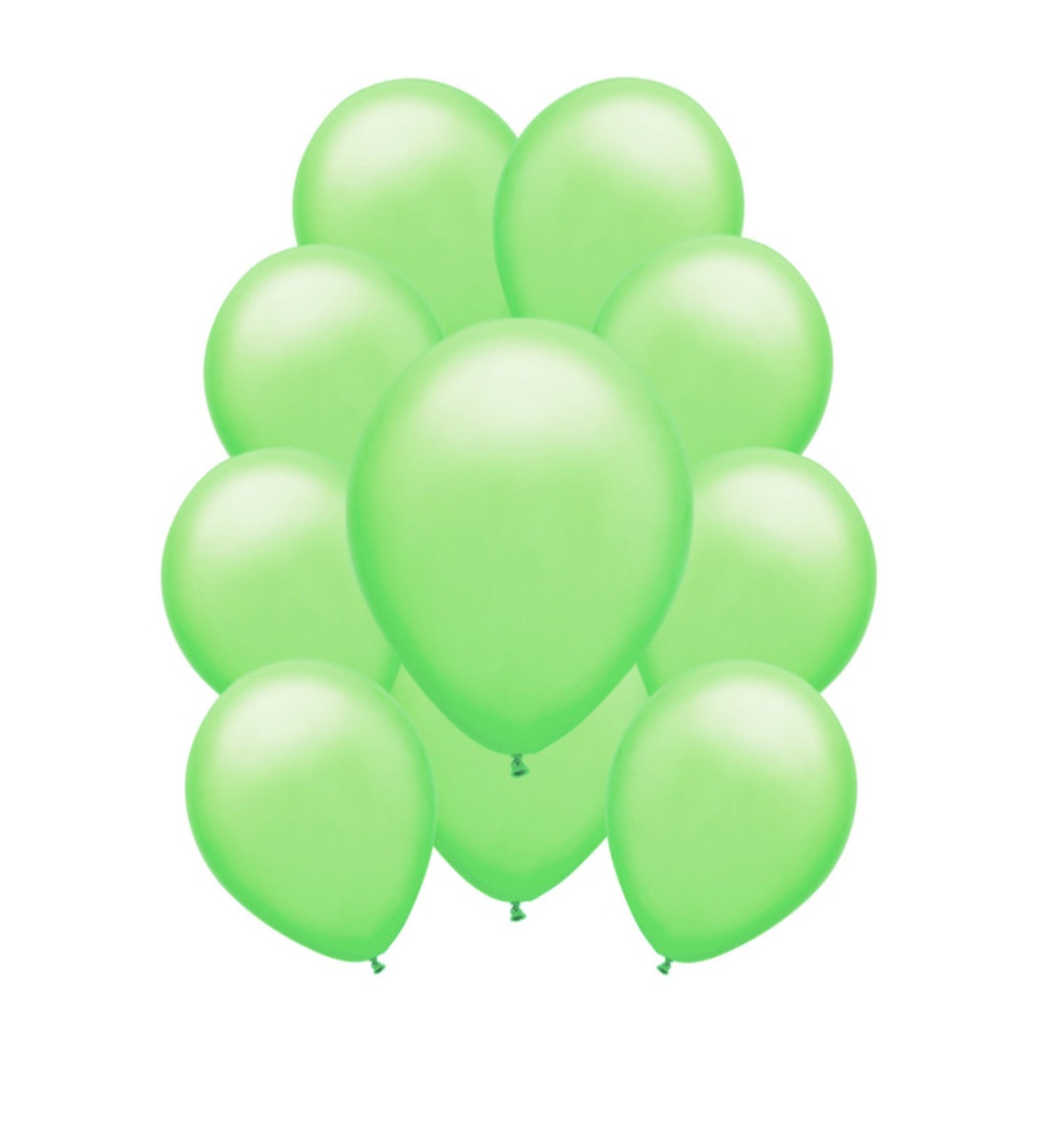 Světle zelené pastelové latexové balónky – 10 ks