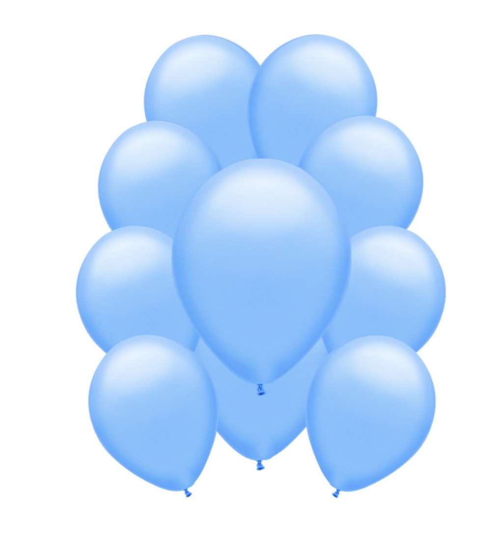 Světle modré pastelové latexové balónky – 10 ks