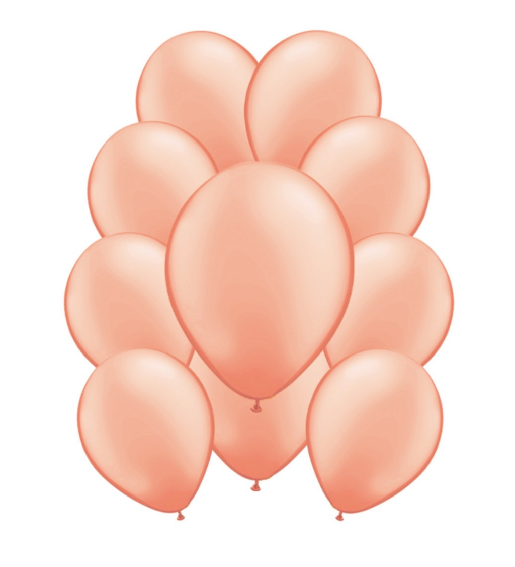Rosegold metalické latexové balónky – 10 ks