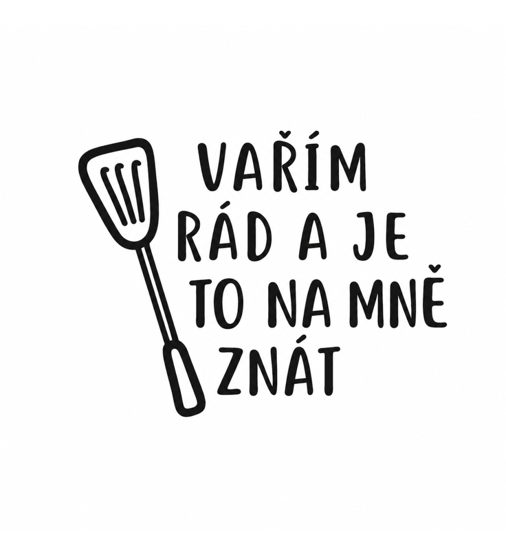 Bílá zástěra Vařím rád a je to na mě znát