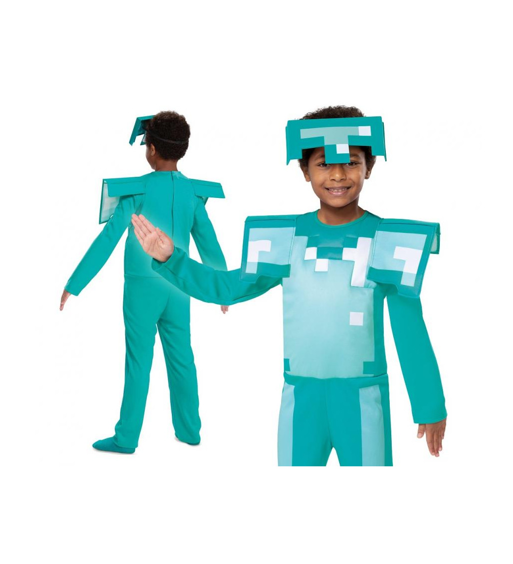 Dětský kostým Minecraft: diamantová zbroj