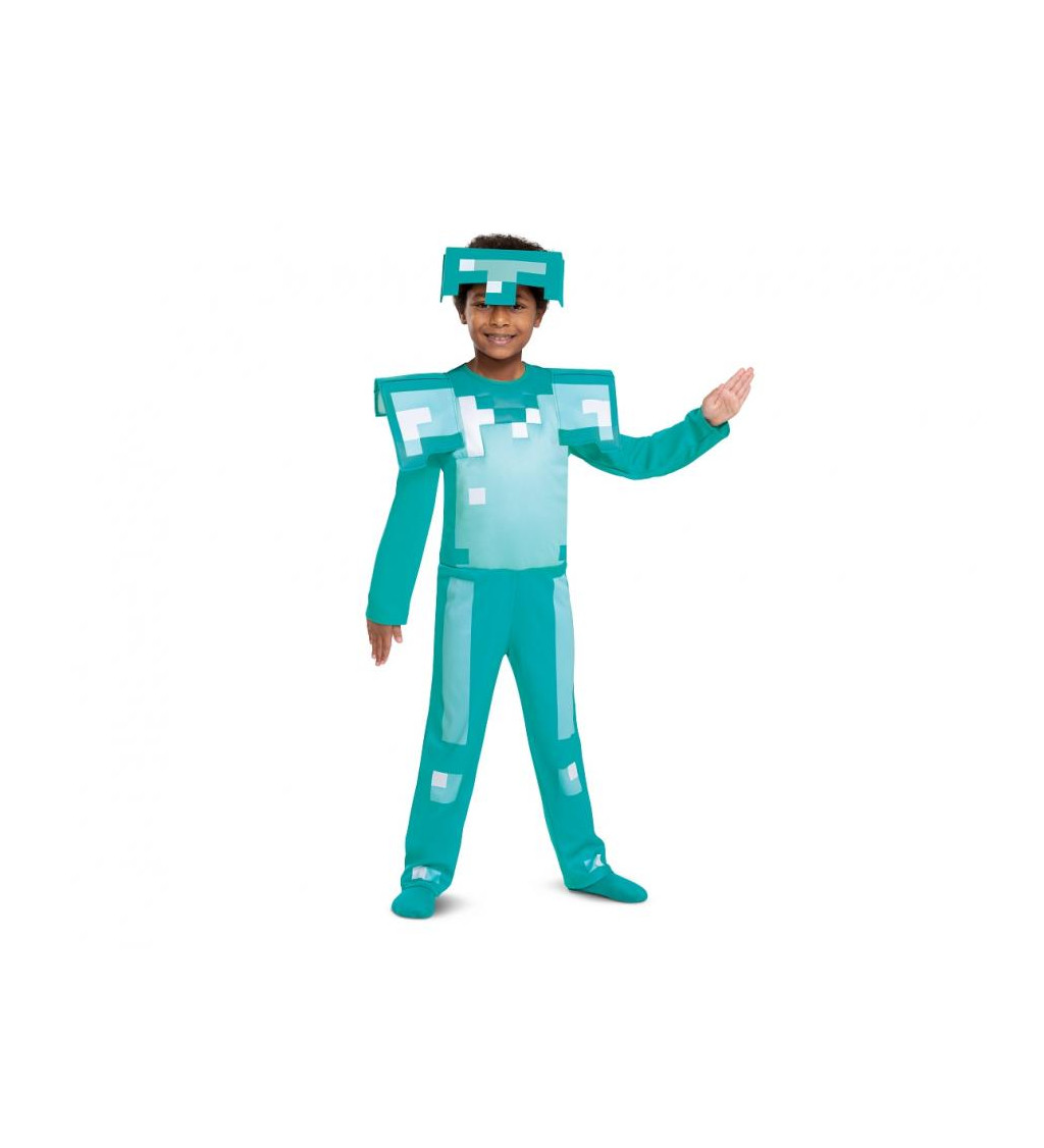 Dětský kostým Minecraft: diamantová zbroj