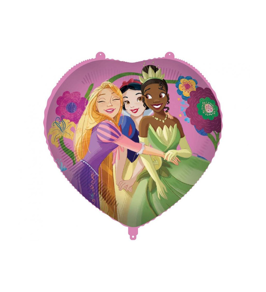 Fóliový balónek - Disney Princess srdce