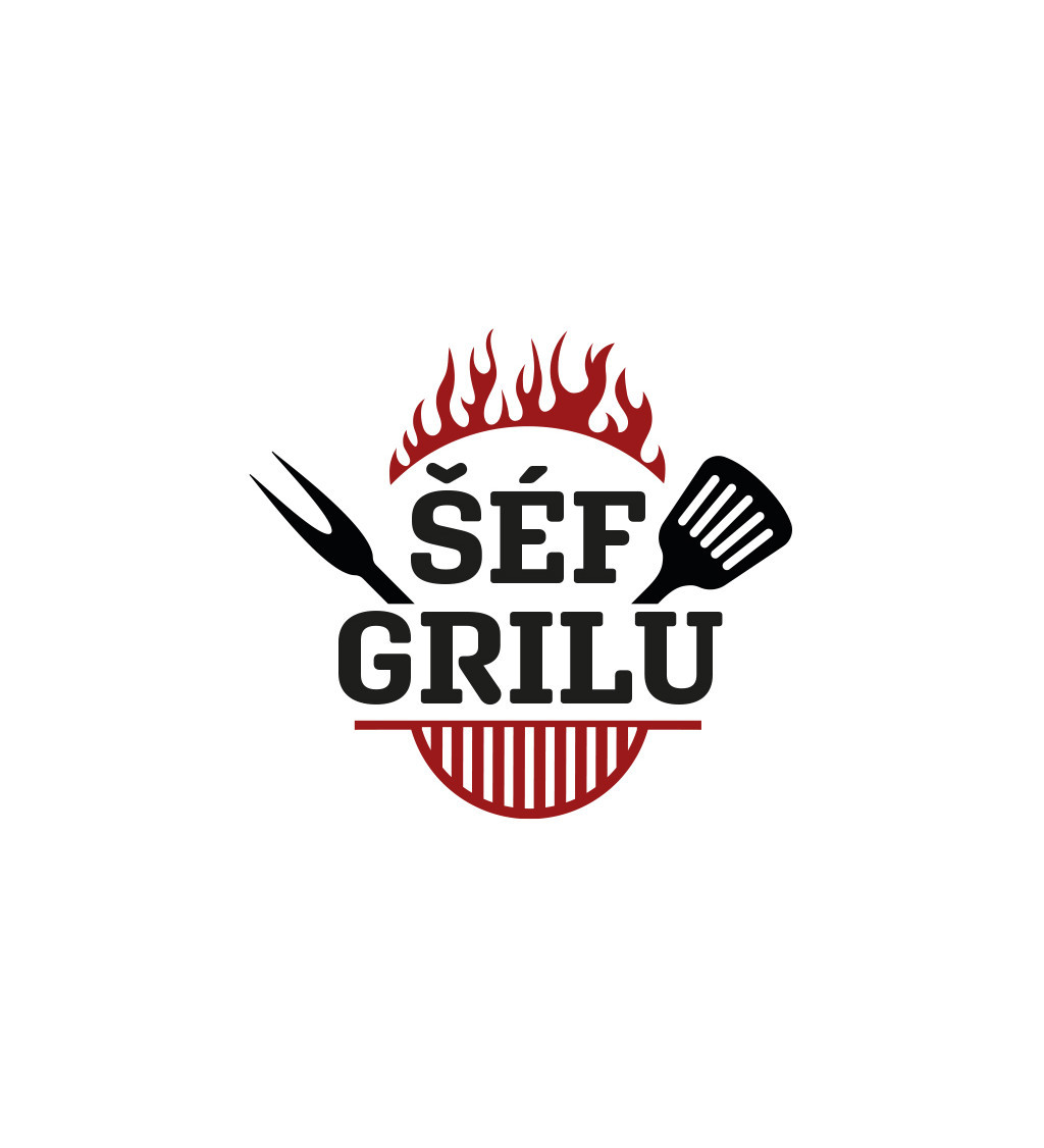 Šedá zástěra Šéf grilu