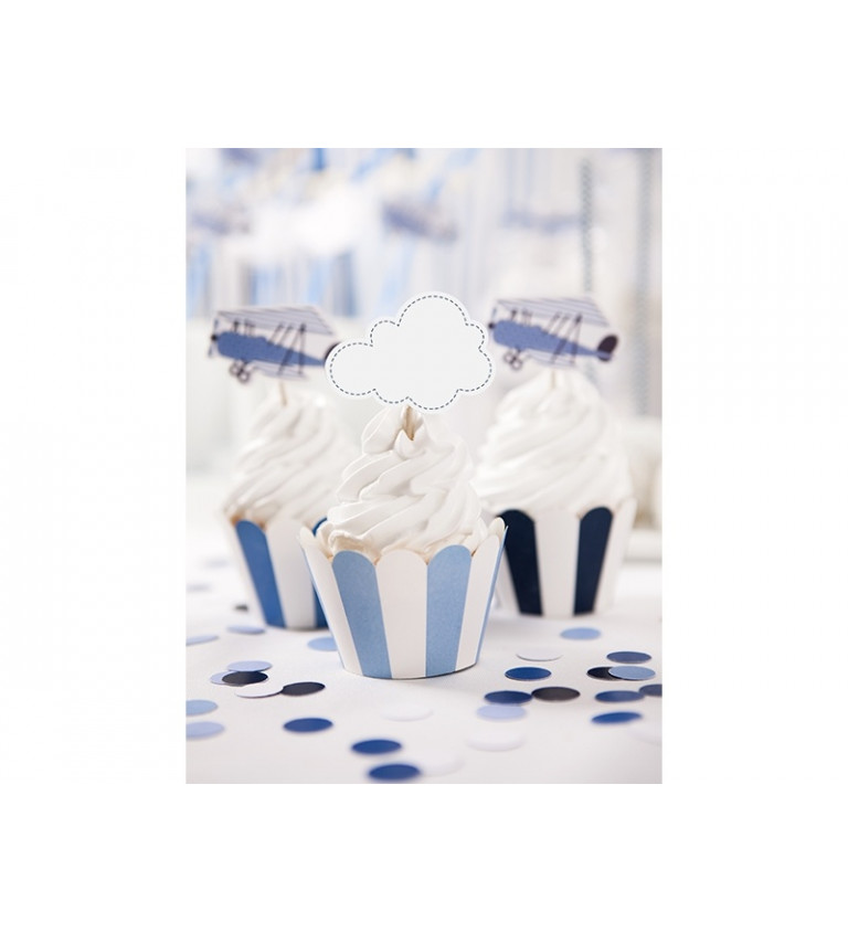 Košíčky na cupcake - modro-bílý mix