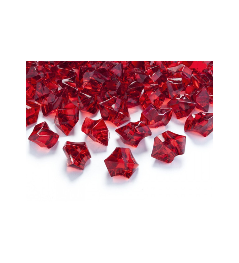 Krystalky Ice - tmavě červené