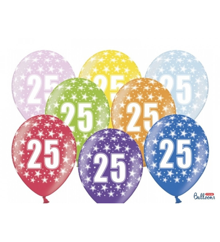 Barevný balónek číslo 25