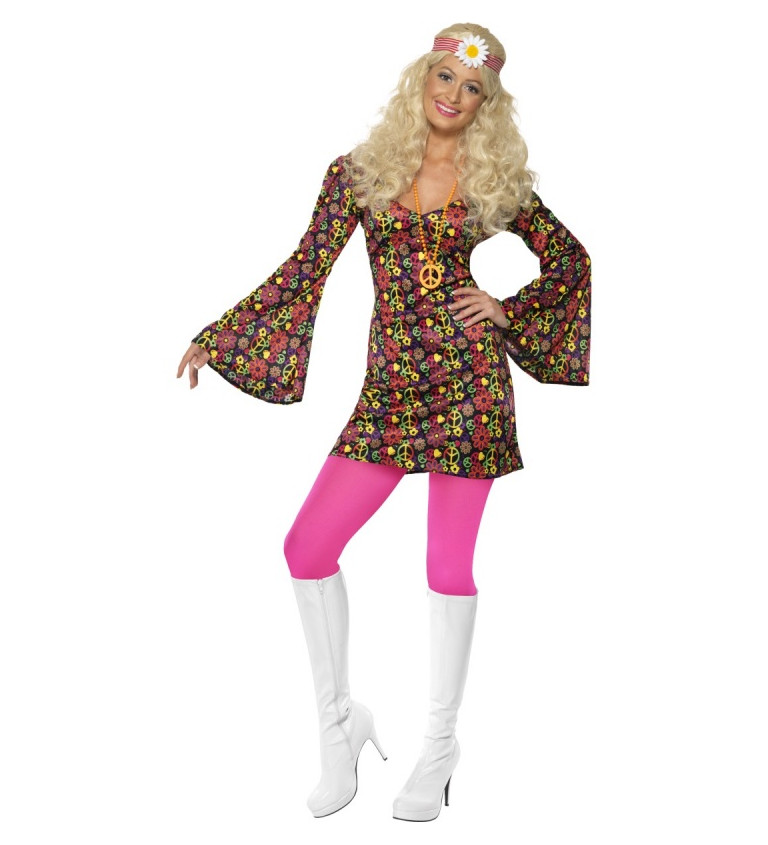 Dámský kostým - Hippie šaty barevné