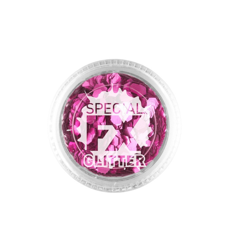 Make up Růžové glitrové konfety