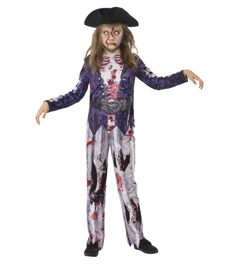 Dětský kostým Zombie pirátka