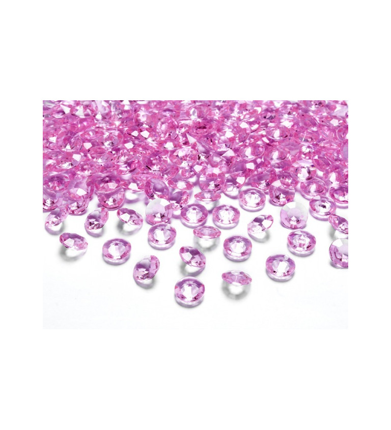 Diamantové krystalky, růžové
