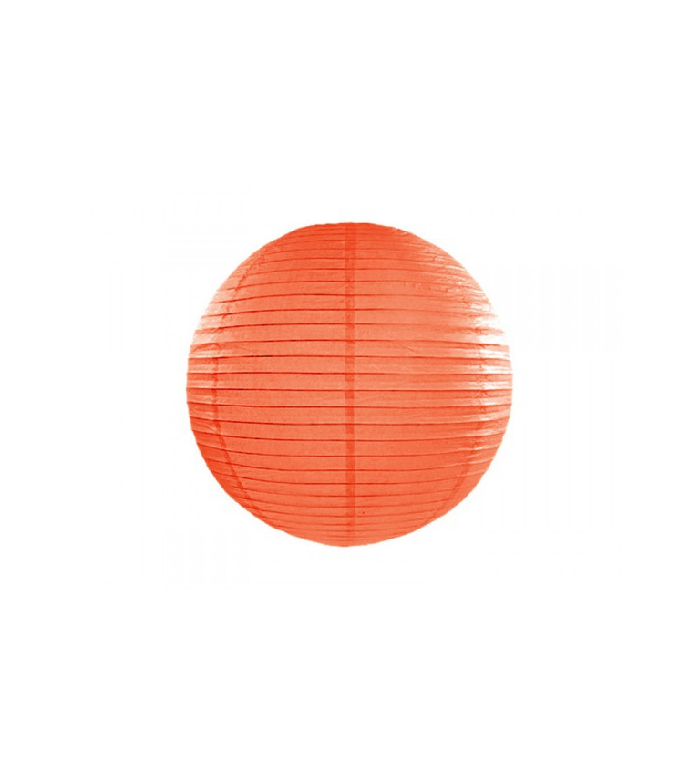 Oranžový papírový lampión - 35 cm