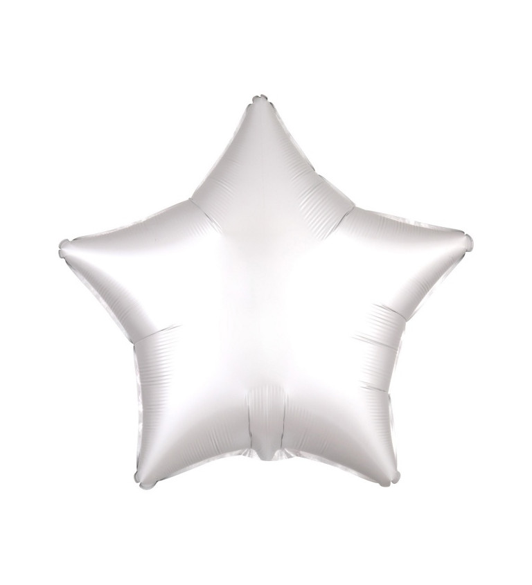 Bílý fóliový balónek Hvězda