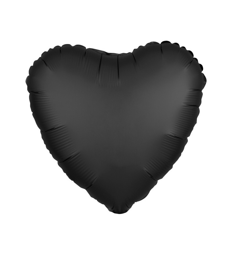 Černý fóliový balónek Srdce