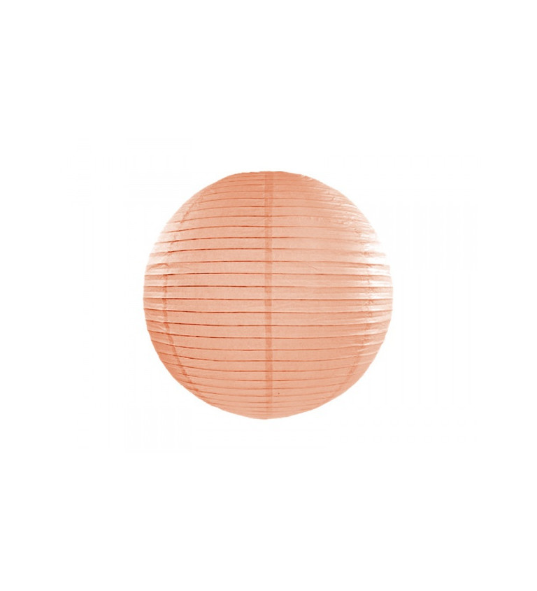 Světle oranžový papírový lampión - 25 cm