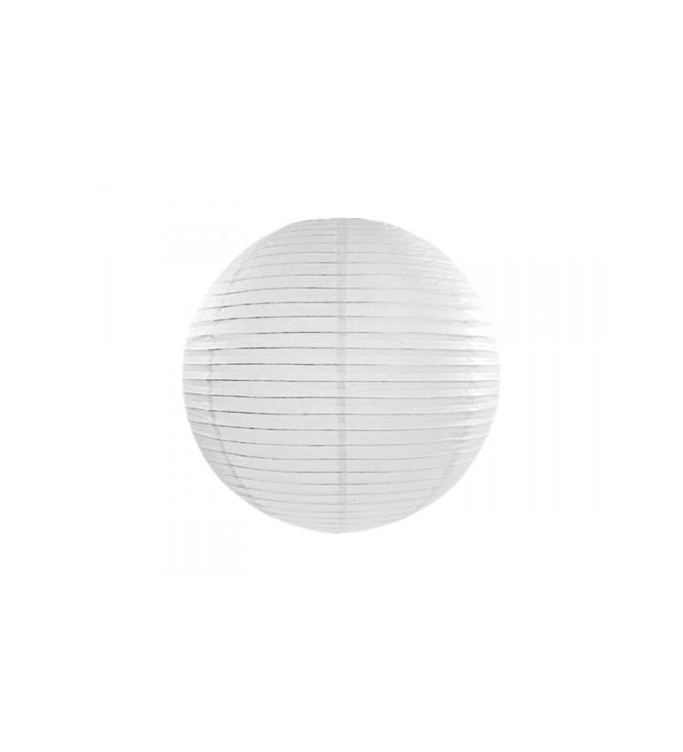 Bílý papírový lampión - 55 cm