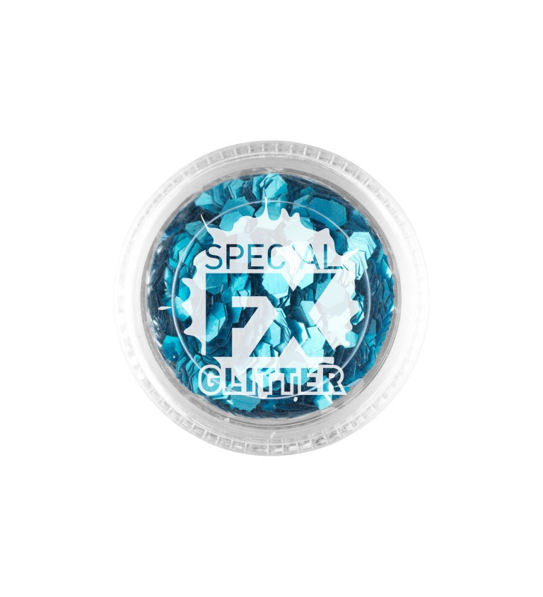 Make up Modré glitrové konfety
