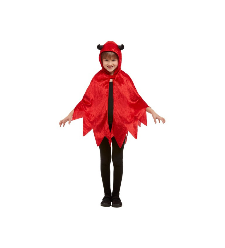 Dětský červený plášť Čertík
