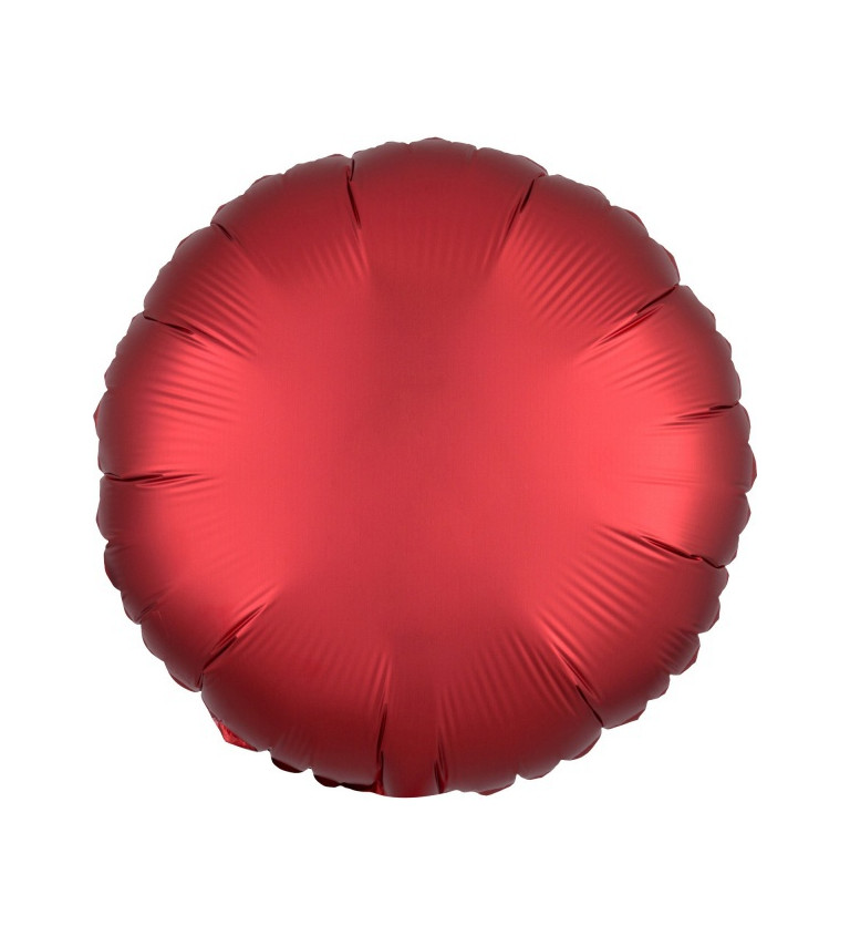 Kulatý fóliový balónek tmavě červený