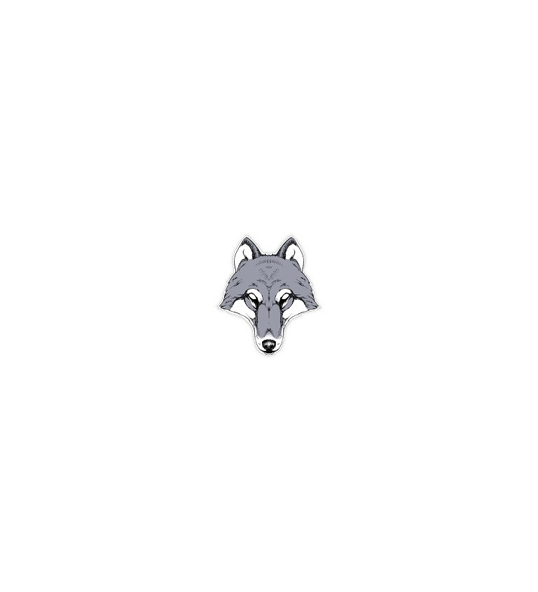 Maska papírová - vlk