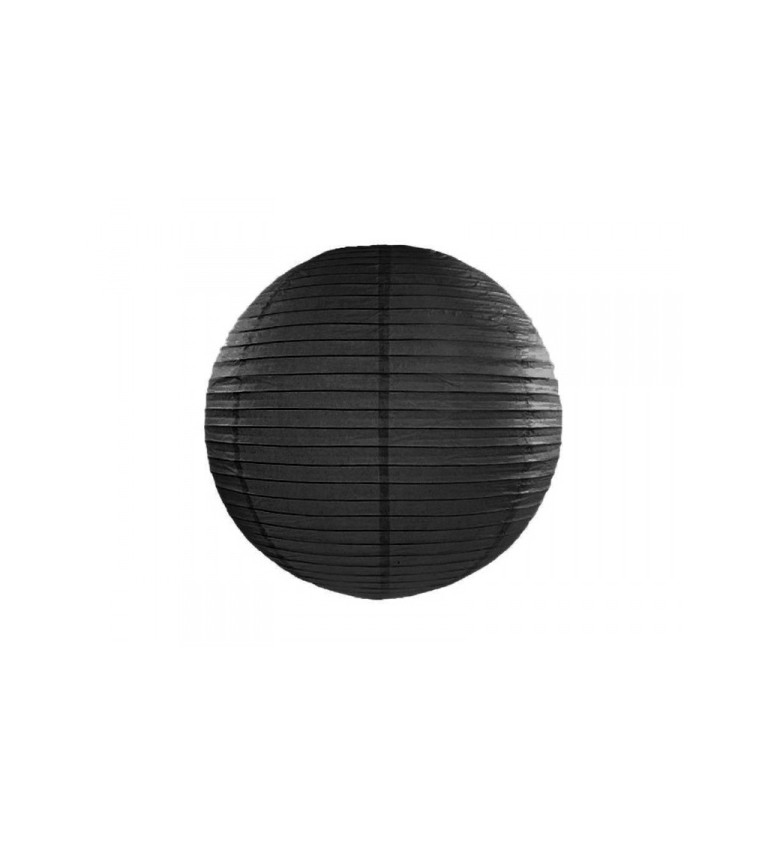 Černý papírový lampión - 35 cm