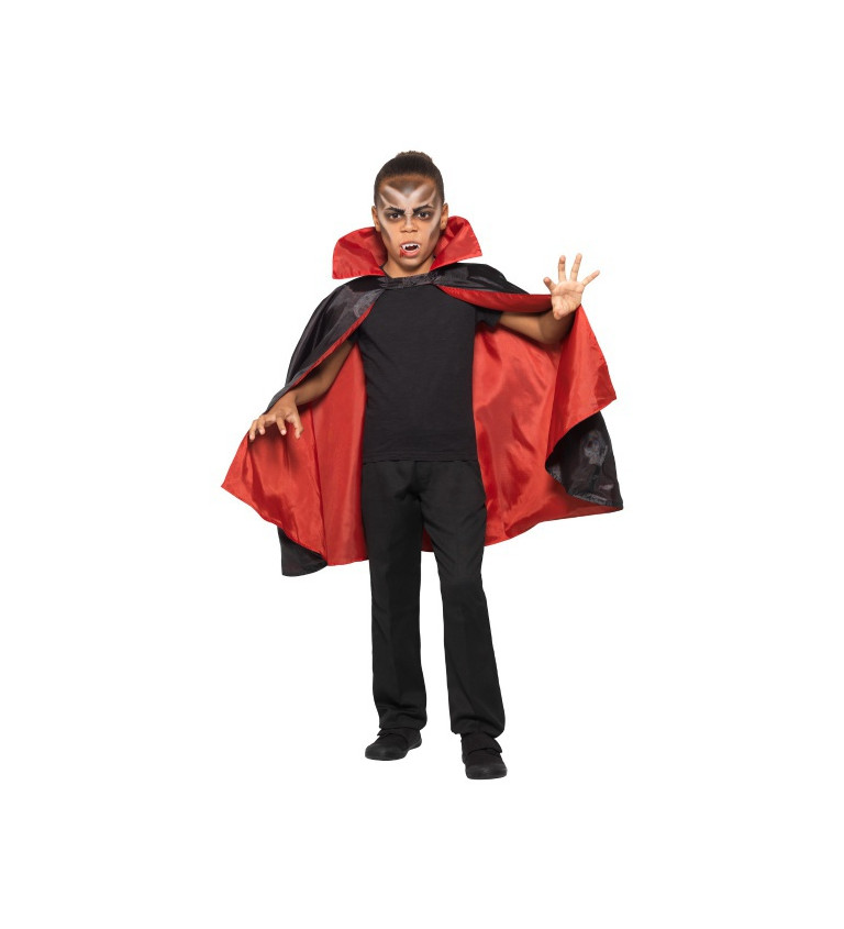 Dětský červeno-černý plášť Upír