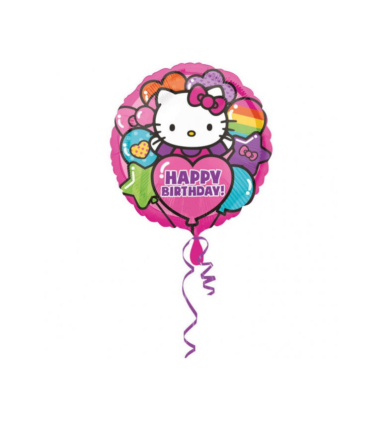 Narozeninový fóliový balónek Hello Kitty