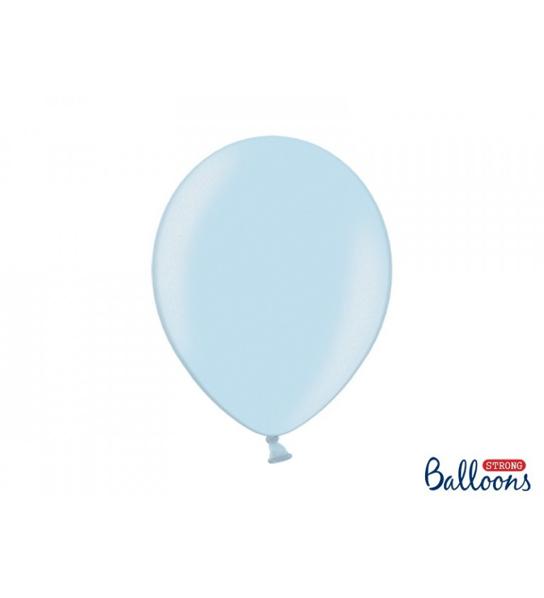 Balónky STRONG - světle modré, metalické
