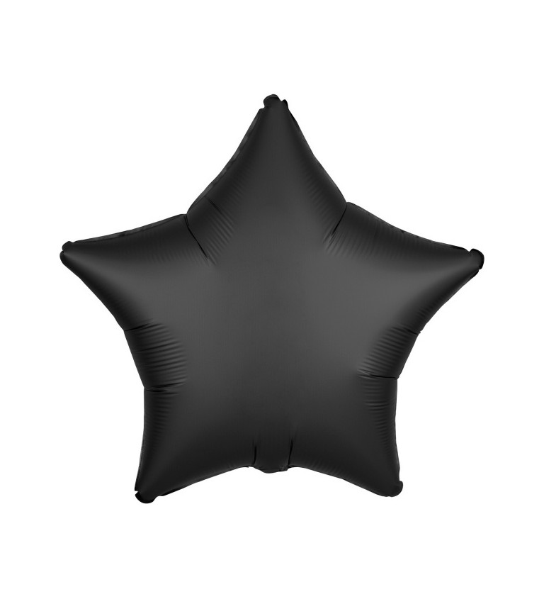 Černý fóliový balónek Hvězda