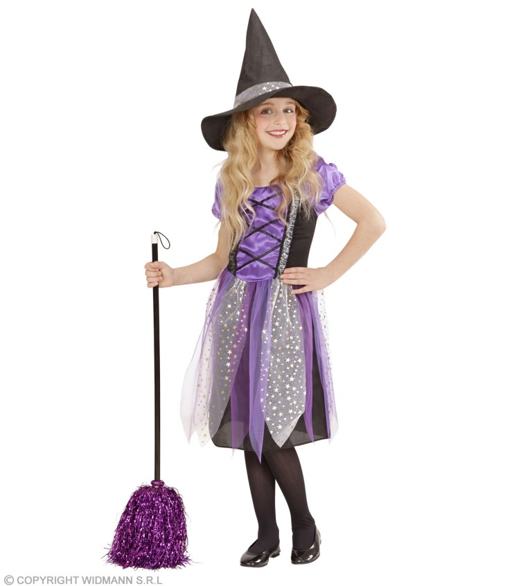 Fialová čarodějka - dětský kostým