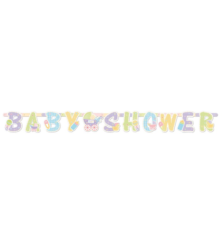 Girlanda - Baby Shower pastelová