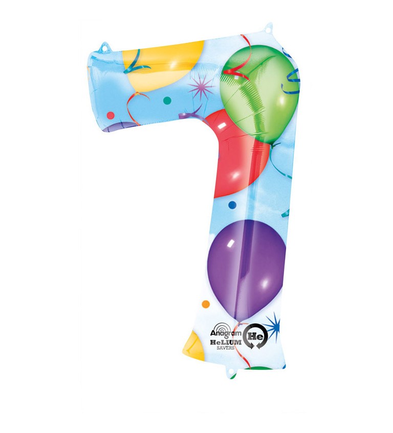 Fóliový balónek - Číslo 7