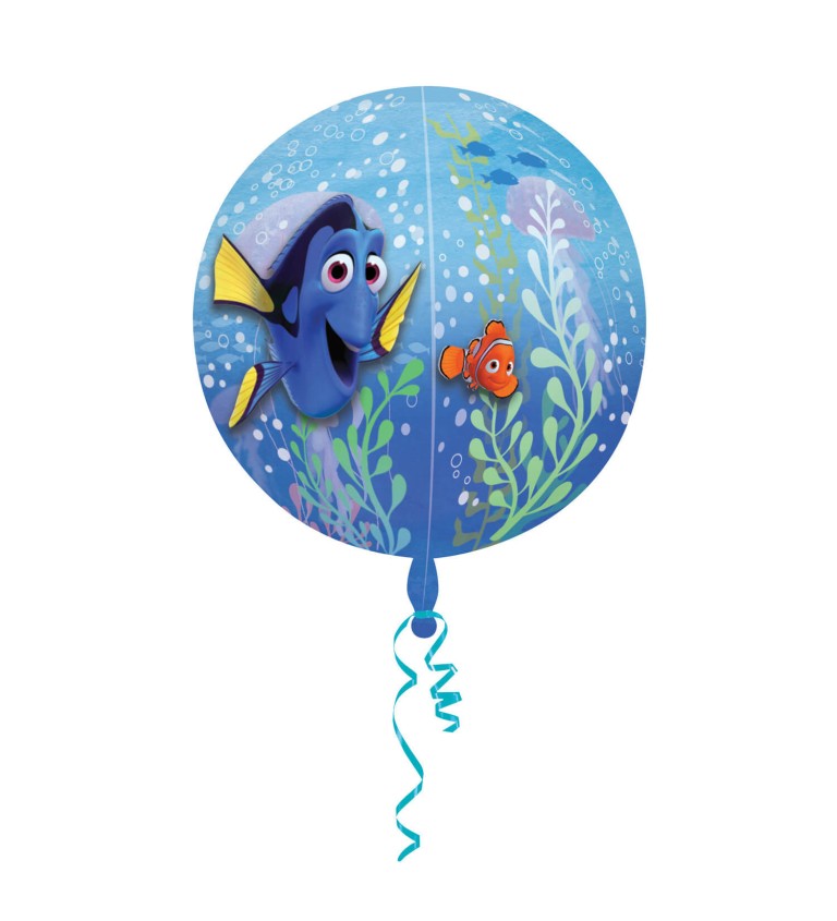 Fóliový balónek - kulatý s motivem Hledá se Nemo