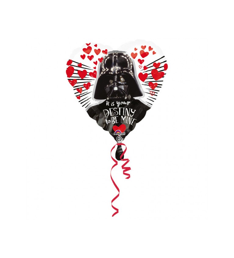 Fóliový balónek - srdce s Darth Vaderem
