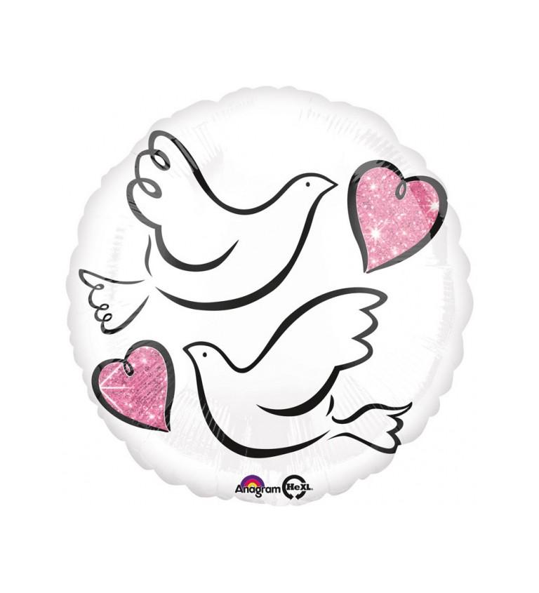 Balonek Svatební holuby