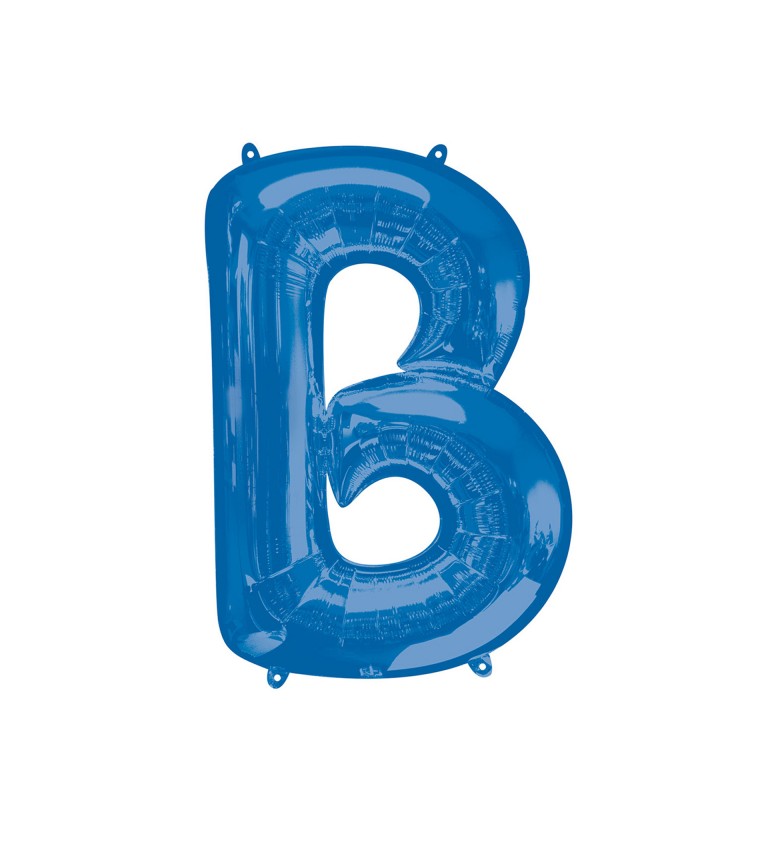 Modrý fóliový balónek písmeno B