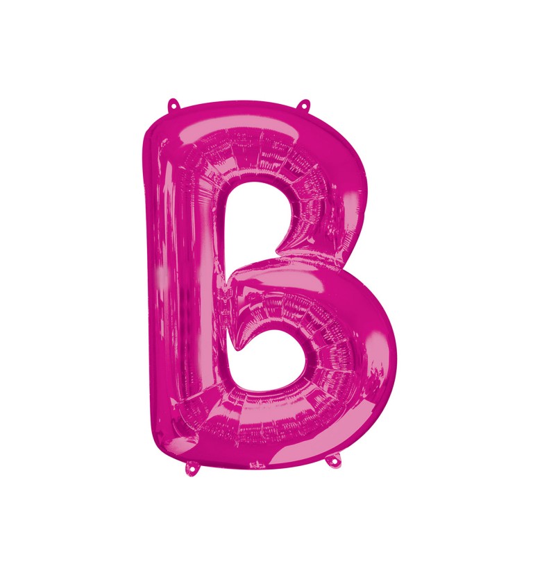 Růžový fóliový balónek písmeno B