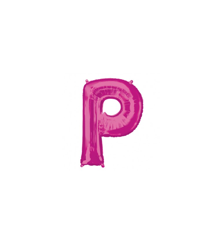 Růžový fóliový balónek písmeno P