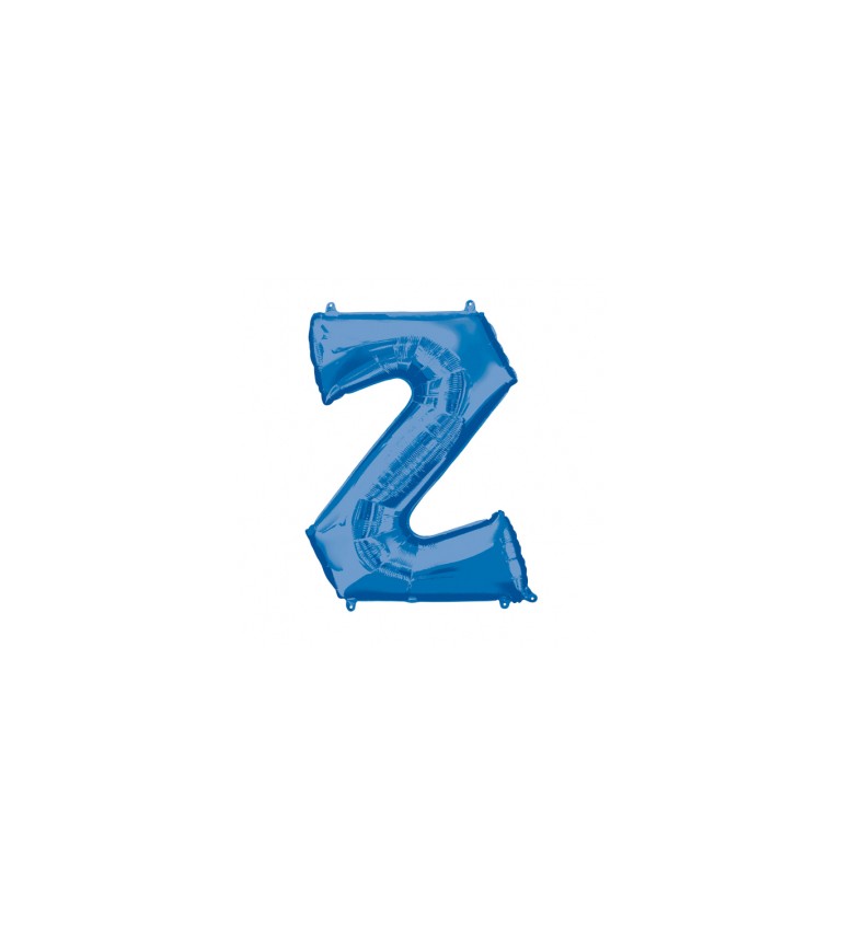 Modrý fóliový balónek písmeno Z