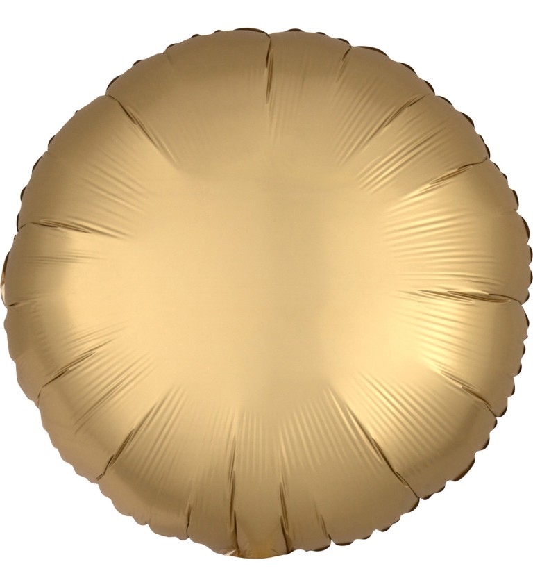 Fóliový balónek ve tvaru kolečka ve zlaté barvě