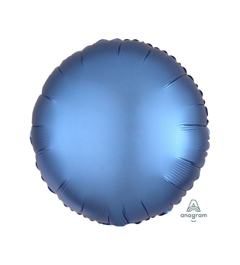 Fóliový balónek ve tvaru kolečka v modré barvě