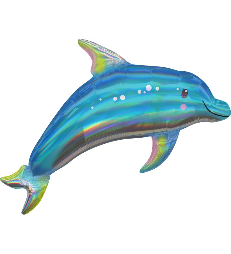 Fóliový balónek Modrý delfín