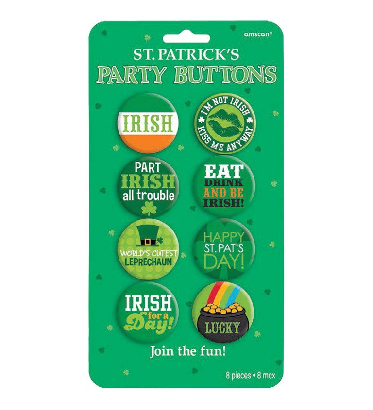 St. Patrick zelené placky sada