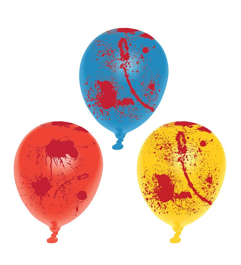 Sada šesti latexových krvavých balónků