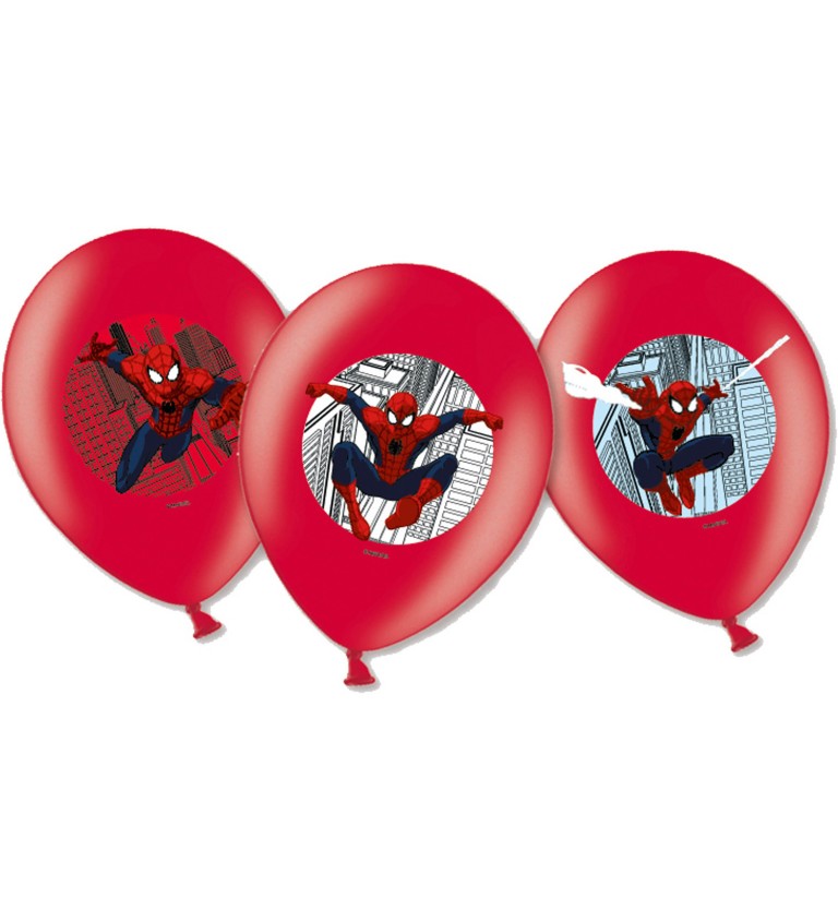 6 latexových balónků Spiderman