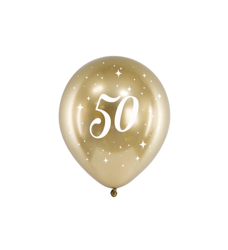 Lesklé zlaté balónky č. 50