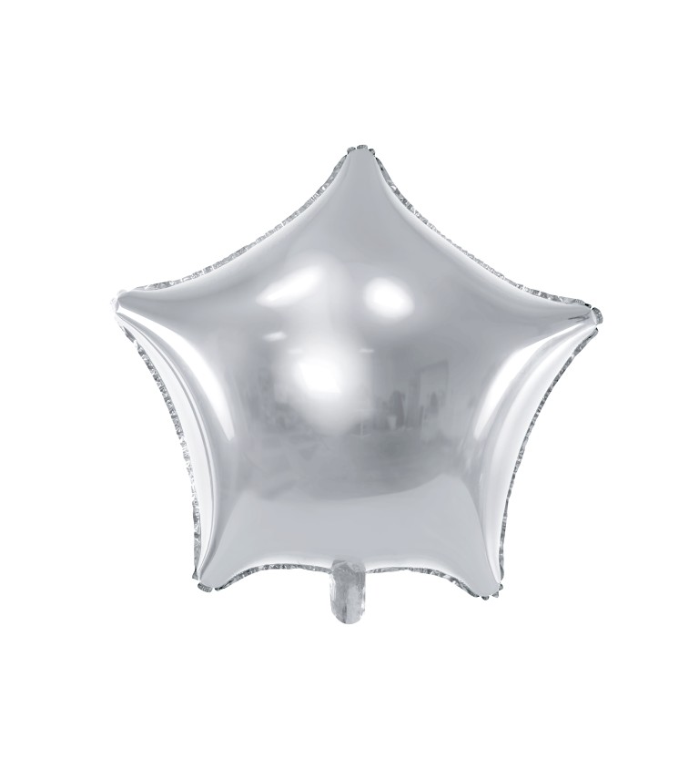 Fóliová metalická stříbrná hvězda