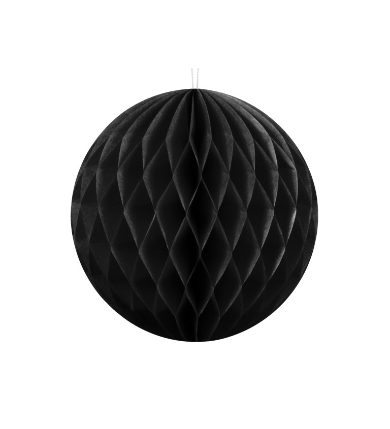 Papírová dekorativní koule - černá
