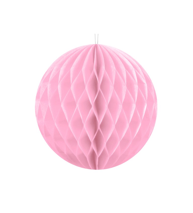 Papírová dekorativní koule - světle růžová