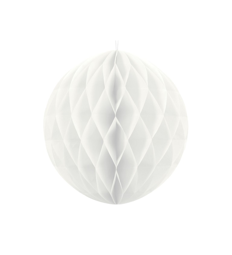 Papírová dekorativní koule - bílá II
